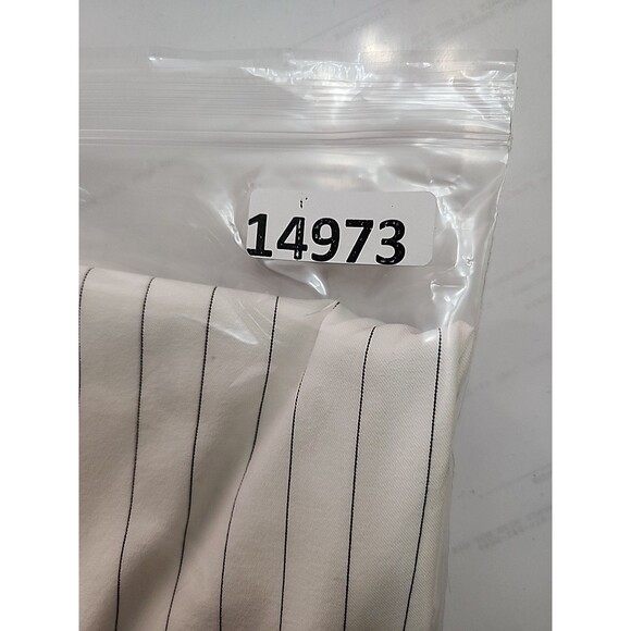 Express Pencil Skirt Womens 4 Cream White Striped Back Zipper Slit Lined NEW - Picture 8 of 8